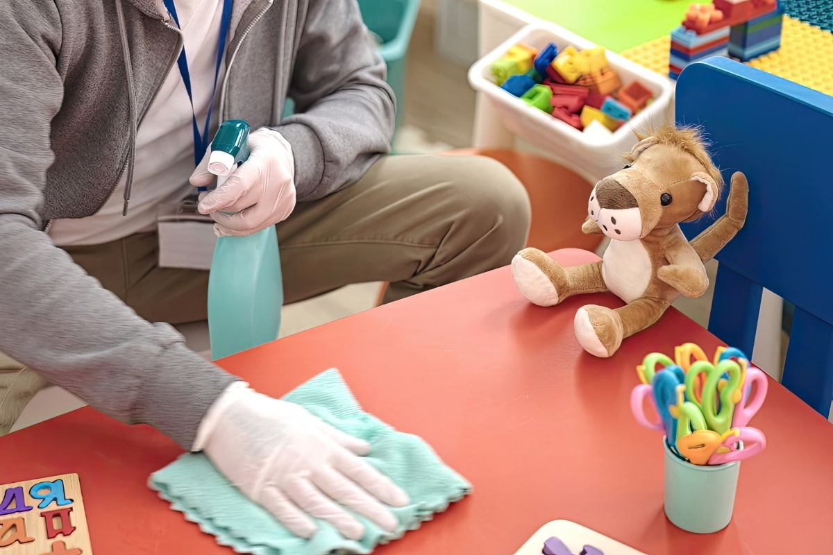 On-Site Cleaning Crew To Protect Your Child’s Health